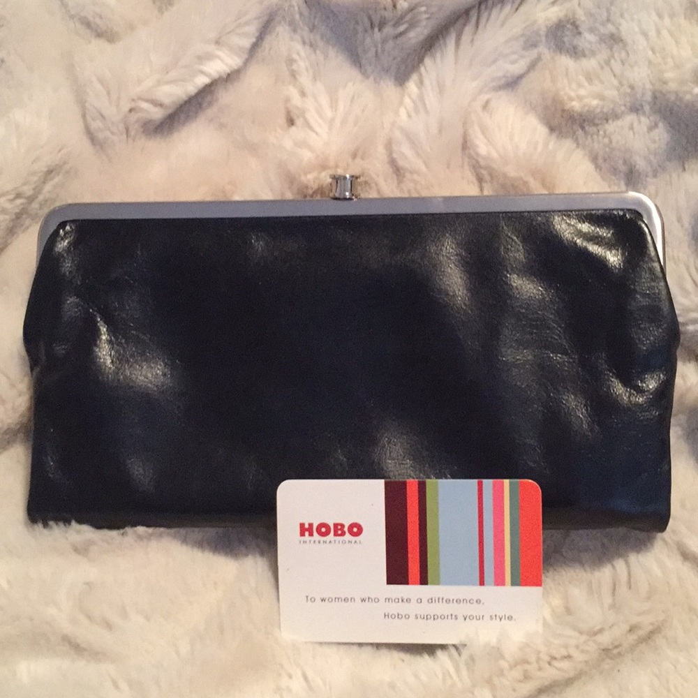 HOBO International Black Leather Wallet/Clutch